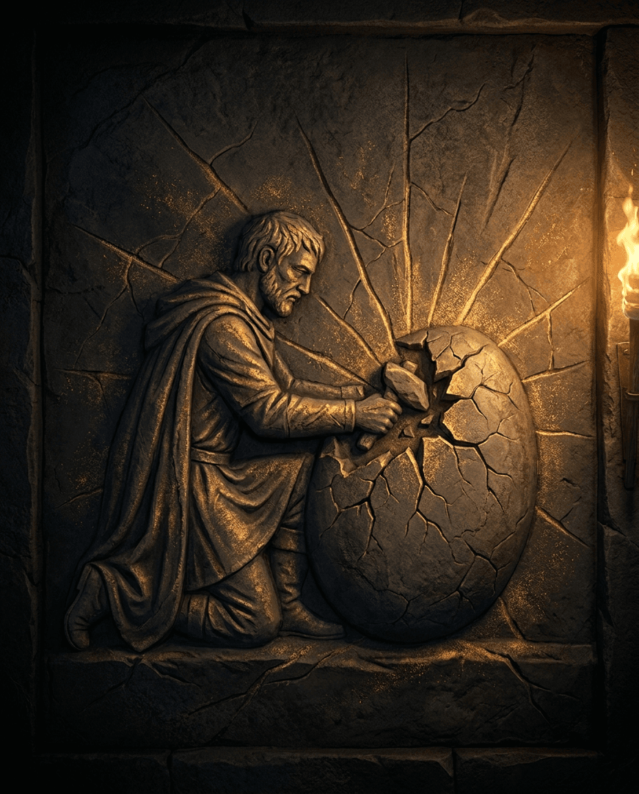 Stone relief of Corwin Ashvane