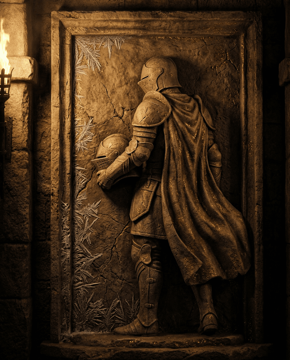 Stone relief of Tomas Grael